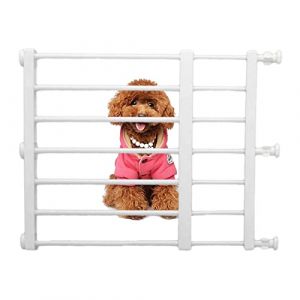 Zankie Barrière pour Chien | Barrière de sécurité Basse en Acier Extensible pour Animaux de Compagnie | Barrière pour Chien Facile à Installer pour Portes, escaliers, couloirs, intérieur/extérieur (shuangfenz, neuf)