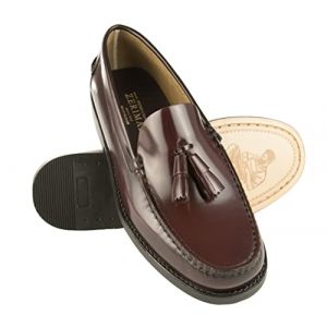 Zerimar Chaussures en Cuir pour Hommes | Chaussures en Cuir Castellano | Mocassin Masque Homme | Mocassins à Pampilles pour Hommes | Fabriqué en Espagne | Couleur: Bordeaux Taille 44 (Zerimar Group 1942, neuf)