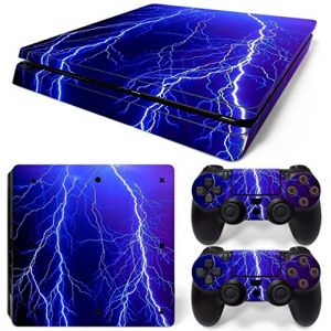 Mcbazel Pattern Series Decals Vinyl Skin Sticker for PS4 Slim (Blue Thunder) (InniSpec, neuf)