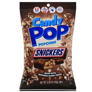 American Candy Pop Popcorn diverses vari&eacute;t&eacute;s d&eacute;licieuses de popcorn disponibles en Butterfinger, Oreo, M&M Mini, Snickers, Twix Popcorn (Snickers) (Cometeshop, neuf)