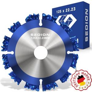 SEDION® Disque à tronçonner le bois 125mm - Disque trempé pour tronçonner le bois et les racines - 125mm x 22,23 - Qualité Premium - Enleveur et déracineur pour les racines d'arbres (Sedion GmbH, neuf)