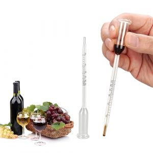 IZIHQA 1 Pièces Pese-Alcool, Alcoomètre, Hydrometer, Pour Beer, Wine And Fruit Wine For Home Brewing (Velastria OU, neuf)