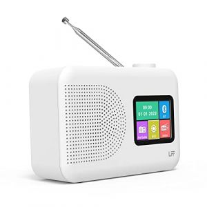 Radio Dab, Radio Numérique LFF Dab, Petite Radio Numérique FM, Radio Dab Plus, Radio de Cuisine avec Câble ou Radio à Piles, Radio à Écran Couleur avec Bluetooth (LFF-FR, neuf)