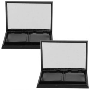 Healeved Lot de 2 palettes de fards &agrave; paupi&egrave;res vides avec miroir - Bo&icirc;te de rangement pour maquillage - Godets de fards &agrave; paupi&egrave;res rechargeables - Organisateur portable pour blush, highlighter (Accompany JY, neuf)