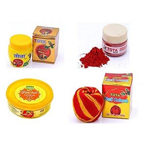 TOTA Pooja Lot de 3 m&egrave;ches de coton Ghee | Roli Kumkum | Moli Kalawa &ndash; Articles Puja indiens pour la maison (StonKraft EU, neuf)