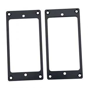 Alomejor 2pcs Cadre de Ramassage de Guitare Anneau de Ramassage en M&eacute;Tal Humbucker pour Guitares &eacute;Lectriques(Noir) (Enthel, neuf)