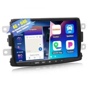 CAMECHO 4+64G Android 13 autoradio pour Renault Dacia Logan Duster Sandero Lodgy Capture Symbol Lada Xray avec Carplay Android Auto Bluetooth 5.0,8 Pouces 2 Din avec GPS WiFi DSP FM/RDS SWC et USB (Icamecho, neuf)