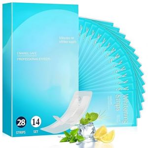 SUJEBKC 28 Bandes Blanchiment Dentaire,Sans Sensibilit&eacute;,Blanchiment Des Dents Sans Peroxyde, Strips Pour Blanchiments De Dents Rapide Et Doux,&Eacute;limine Les Taches Profondes (COASTAL GOODS LTD, neuf)