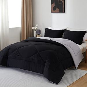 beeweed Couette 300GSM en Microfibre, Édredon Lit 2 Personnes 200x200 cm, Toutes 4 Saisons et Hiver pour Lit 140x190 160x200, Chaud Épais Garnissage 300g/m², Taie d'oreiller -Taille 50x80 cm (LANNERET EU STORE, neuf)
