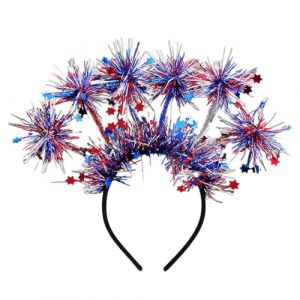 Chapeau bibi pour femme, chapeau de mariage, fête de l'indépendance, 4 juillet, bandeaux de fête patriotique (blanc, taille unique) (ZJens, neuf)