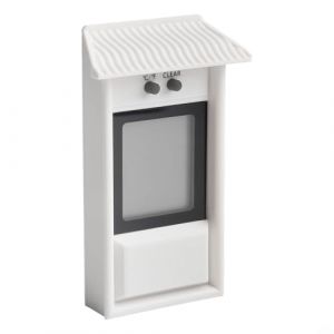 Thermom&egrave;tre &agrave; affichage num&eacute;rique max min avec conversion Celsius Fahrenheit, &eacute;tanche IP45 ABS, support mural int&eacute;rieur et ext&eacute;rieur pour maison, jardin, serre, v&eacute;randa (blanc) (sweetjing, neuf)