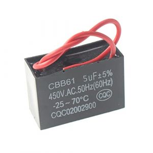 CBB61 1/1.2/1.5/2/3/3.5/4/5/8/10/12/15/16/20UF Condensateur de ventilateur de démarrage CBB61 Condensateur de fonctionnement du moteur (zhenkuangkeji, neuf)