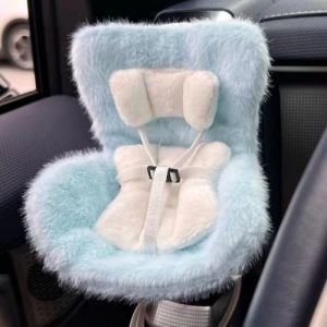 Siège Auto pour Poupée Labubu, Siège Auto Labubu pour Décoration De Voiture, Siège Auto pour Poupée avec Coussin en Fourrure Douce, Have a Seat Labubu, Siège Auto pour Poupée Bébé(J) (bingtangdunxueli, neuf)