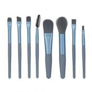 Ensemble de pinceaux de maquillage professionnels 8 pi&egrave;ces &agrave; poils souples de qualit&eacute; sup&eacute;rieure, pinceaux pour fond de teint en poudre pour femmes et filles, mat&eacute;riau ABS &eacute;l&eacute;gant (Bleue) (Iueburu, neuf)