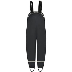 DAFENP Pantalon de Pluie Enfant Imperm&eacute;able Coupe-Vent Salopette Pluie Sale Preuve Pantalon de Boue avec Doublure Textile pour Garcon Fille YK1335H-Black-140 (beixingdaCo., Ltd, neuf)