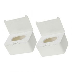IWOWHERO 2 Pièces Boîte De Mouchoirs Humides Lingettes Pour Bébé Contenant De Lingettes Pour Bébé Distributeur De Lingettes Pour Bébé Porte-Lingettes Distributeur De Lingettes Étui Pour (Langeriy, neuf)