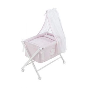 Naf Naf Mini-Berceau Complet (Bois+ Textil+Ciel de Lit) 100% Cotton Brodé Tres Chic (Estefania Sisternes, neuf)