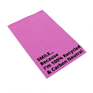 Lot de 10 sacs postaux en polyéthylène pour emballage, enveloppes postales, enveloppes postales, enveloppes postales - Rose - 25,4 x 35,6 cm (PickPackPost, neuf)