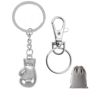 GENSMILE Porte-cl&eacute;s gant de boxe - Cadeau pour homme - Porte-cl&eacute;s pour les amateurs de boxe - Mini porte-cl&eacute;s en m&eacute;tal - Porte-cl&eacute;s pour les fans de boxe, Gant de boxe individuel, Einzelboxhandschuh (GENSMILE, neuf)