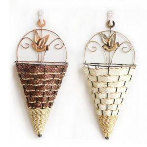 Vases Muraux et Pots de Fleurs Suspendus,2 Pcs Pots de Fleurs &agrave; Suspendre Plante Murale Jardiniere Murale Pot de Fleur Mural Pour l'int&eacute;rieur et l'ext&eacute;rieur,le jardin, le balcon,la fen&ecirc;tre,le salon (Zwenjuan, neuf)