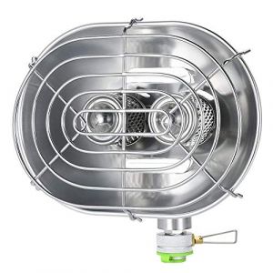 Tentock Po&ecirc;le &agrave; Gaz Chauffage d'Appoint Portable pour Camping &ndash; Double Br&ucirc;leur, 1050W, Chauffage Gaz Ext&eacute;rieur, pour Tente, P&ecirc;che, Voyage (Tentock Boutique Officielle, neuf)