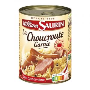 William Saurin - Choucroute Garnie pr&eacute;par&eacute;e &agrave; la perfection - 400g de d&eacute;lice savoureux et r&eacute;confortant ! - Lot De 4 (La Famille &agrave; Table! - LF&agrave;T!, neuf)