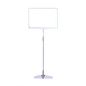 Colcolo Support de panneau réglable, support d'étiquette de prix, affichage publicitaire, cadre professionnel robuste, présentoir sur pied pour affiches, Blanc (Colcolo-EU, neuf)
