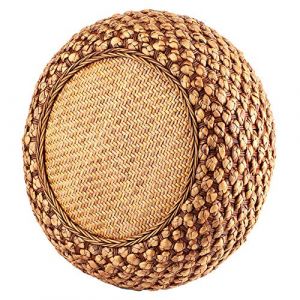 TIKATARER Coussin de Sol Rond de Style Japonais, Coussin de Tatami tiss&eacute; &agrave; la Main, Coussins de Sol Remplis d'&eacute;ponge, Id&eacute;al pour le Tatami, le Yoga, la C&eacute;r&eacute;monie du th&eacute;, le Balcon, le Salon (Yincefy, neuf)