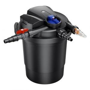 SunSun CPA-10000 Filtre de Bassin &agrave; Pression avec st&eacute;rilisation UV - 382 x 382 x 518 mm - 11 W/&eacute;tang 12000 l Max. / r&eacute;servoir - Nettoyage Facile - Filtration Eau &agrave; Grand d&eacute;bit (Wiltec Wildanger Technik GmbH, neuf)