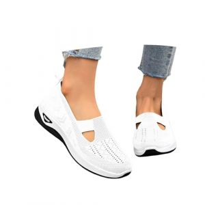 Chaussures Orthopédiques, 2025 Chaussures Orthopédique Femme - sans Laçage Baskets Mocassin Confort Chic De Marche À Plateforme Légères Et Confortables Amortissement Accru Soulagement (Fhuuly, neuf)