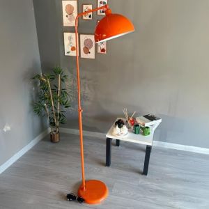bamyum Gorkiede Lampadaire M&eacute;tal, Lampadaire Salon, Lampadaire Moderne pour Chambre &agrave; Coucher, Chambre D'enfant avec Douille E27 30 cm, Abat-Jour R&eacute;glable, Lampadaire Orange (bamyum, neuf)