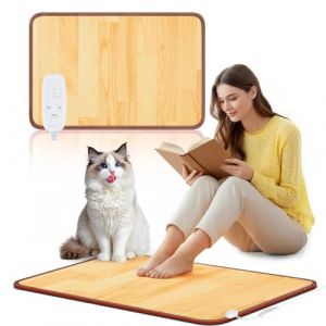 Chauffe-pieds Grand Tapis Chauffant &Eacute;lectrique pour Sol 10 Niveaux de Temp&eacute;rature Minuterie avec Arr&ecirc;t Automatique &Eacute;conome en &Eacute;nergie &Eacute;tanche pour Bureau Maison Salle d'&Eacute;tude et de Jeux 47x67CM DQ (NujorWarm, neuf)