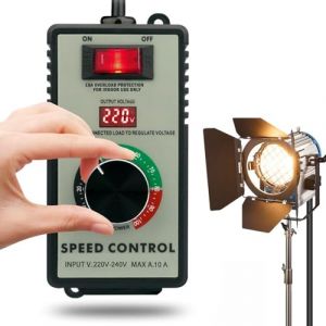 Variateur de Lumiere LED,Prise Variateur,230V Variateur RéGulateur De Tension éLectronique Pour Moteurs éLectriques avec Protection Contre La Surcharge 220V-240V AC (SiRyder EU, neuf)
