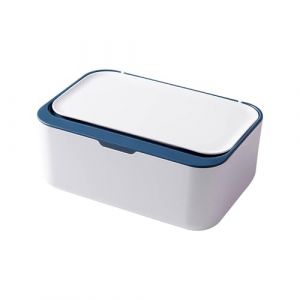 Boîte De Papier Hygiénique Humide pour Bébé, Boite Lingette avec Couvercle, Distributeur de Poche pour Lingettes, Boîte de Mouchoirs Réutilisable Conteneur de Lingettes Humides (Bleu, 19x13x7.8cm) (Minyue1, neuf)