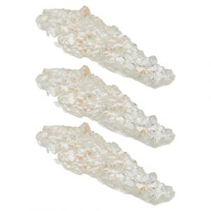 Beavorty Lot de 3 Supports pour Pinceaux de Manucure Transparents en Cristal Feuille D&rsquo;Or Porte-Pinceaux Stables &agrave; Large Base Organisateur &Eacute;l&eacute;gant pour Nail Art Maquillage et Dessin (T Innovation&middot;HX, neuf)