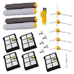 Pi&egrave;ces de rechange pour iRobot Roomba 980 960 900 880 870 860 800 aspirateur robotique (5pcs brosses lat&eacute;rales 5pcs vis 5pcs filtres 2 ensemble extracteur de d&eacute;bris sans enchev&ecirc;trement) (aotengou, neuf)