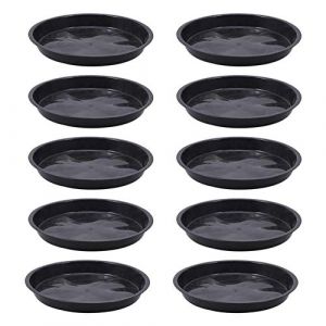 Verliked 10pcs Plantes Soucoupes En Plastique Pot De Fleurs Soucoupe Pot De Plantes Pour Plantes De Jardin D'intérieur Et D'extérieur Le noir 24,5 cm x 24,5 cm x 2,7 cm (Livecity, neuf)