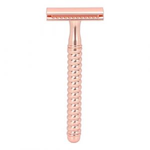 Rasoir lisse double c&ocirc;t&eacute; | Handle d'alliage de zinc anti-aslip | Corps lavable pour hommes/femmes | Rasage doux et soign&eacute; | Conception ergonomique (Copper) (Surprise Treasure Shop, neuf)