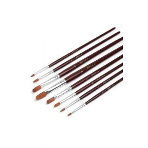 Elan Set de Pinceaux Langue de Chat, 8 PCS Pinceau Plat Peinture Manche Court, Lot Pinceaux Langue de Chat Synth&eacute;tique pour Peinture Acrylique (BG Productions, neuf)