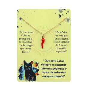 Pendentif corne rouge porte-bonheur Cornicello - Amulette napolitaine, poivron rouge, piment, chili en acier inoxydable - Collier pour femme (corne napolitaine dorée), Pequeño, Acier inoxydable, Pas (Faith Europa, neuf)