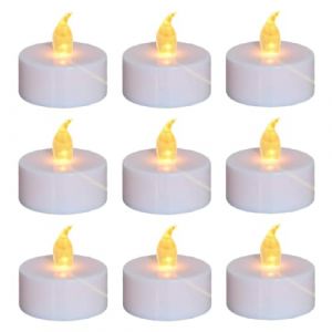 Lot de 100 bougies chauffe-plat LED sans flamme, plus de 200h, fausses bougies &eacute;lectriques pour mariages, No&euml;l, Halloween et d&eacute;corations de table (jaune chaud) (jinqijia, neuf)
