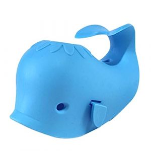 Couvercle de Robinet, Couvercle de Bec de Baignoire, Protecteur de Couvercle de Robinet de Baignoire, Couvercle de Bec de Baignoire pour bébé, Bain Universel en Silicone Baleine Jouets bébé e Bleu (LetomNet, neuf)