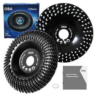 OBA Disque Bois Meuleuse 125mm, 2 Pièces Disques de Meulage pour Façonner, Meuler et Sculpture. Disque à sculpter pour Meuleuse d'angle (OBAPRO HOUSE, neuf)