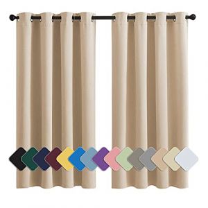 MENGH Rideaux Occultants Opaque 90x140cm Kaki Tissu Occultant pour Rideau, Isolement Thermique dans de Nombreuses Couleurs, pour Salon Chambre Décoration (LIFENGQIHANG, neuf)