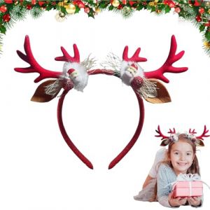 Tktouci Bandeau en bois d'élan, bandeau en bois d'élan de Noël,Cerceau de cosplay de Noël - Bandeau de Costume de Cosplay de noël pour et adultes, couvre-chef de Spa décoratif, cerceau de cheveux de (tinkea, neuf)
