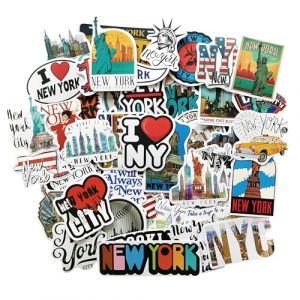 New York stickers scrapbooking autocollant valise stickers valise sticker ordinateur portable autocollant scrapbooking sticker autocollants voyage avion autocollants New York (Tarifa United, neuf)