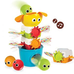 Yookidoo - La Nouvelle Tour Flap Flap - Jouet Bébé Educatif - Jeu Musical et Mobile - Jouet à Empiler- Motricité, Eveil, Coordination - Cadeau Bebe 9/24 Mois (Espace puériculture et jouets, neuf)