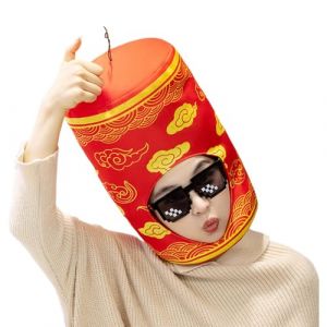 Chapeau de D&eacute;guisement | Couvre-Chef Ajustable Et Doux Du Nouvel An Chinois - Couvre-Chef Cartoon Rouge | destin&eacute; &agrave; Hommes Gar&ccedil;ons Filles Jeunes Adolescents Fils Fille Famille (mogong, neuf)