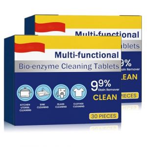 Tablettes de nettoyage multi-fonctions bio-enzymatiques, tablettes concentrées nettoyantes dissoutes, tablettes puissantes pour enlever les taches, poudre de nettoyage tout usage, tablettes de (XIANWEIRENZHI, neuf)