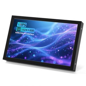 Jun-Saxifragelec Mini Moniteur 7 Pouces HDMI, VGA, AV, BNC, 1024 × 600 Petit écran IPS avec Haut-parleurs intégrés, Angle de Vision de 178° LCD Moniteur Portable pour PC/TV/DVD/CVBS (Non-Touch) (Jun_Electronic, neuf)